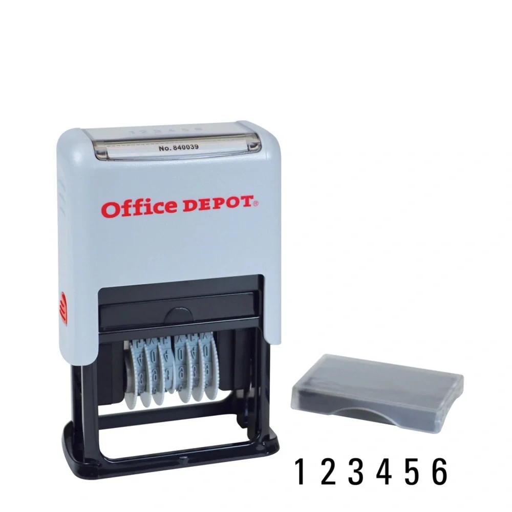 Office Depot® Brand Self-Inking Numberer, Black